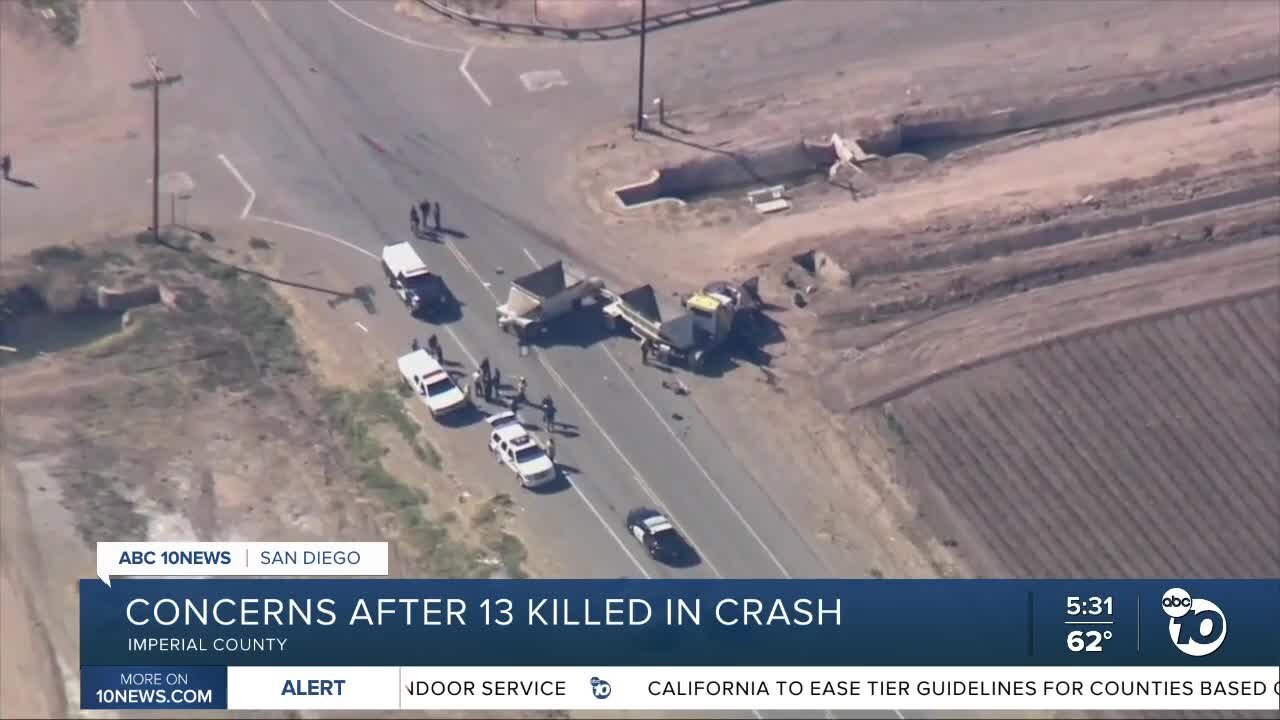 Concerns after 13 killed in Imperial County crash