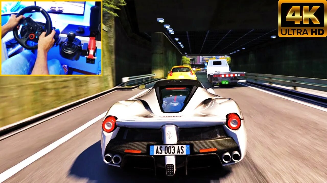 Assetto Corsa Traffic Ferrari LaFerrari 970HP Bianco Avus Carbon