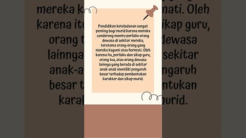 PENTINGNYA PENDIDIKAN KETELADANAN