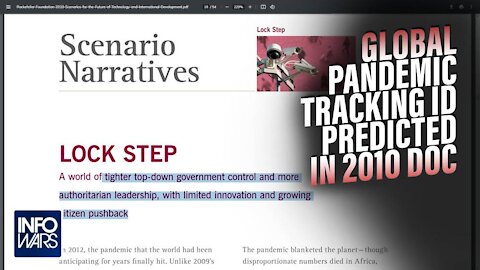 World Health Organization Global Pandemic And ID Predicted in 2010 Lockstep Document