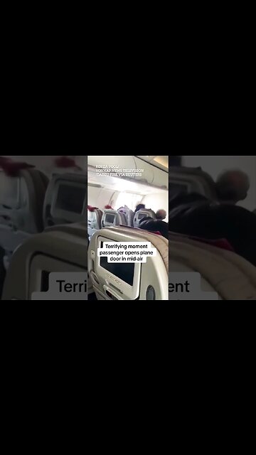 Terrifying momentpassenger opens planedoor in mid-air.