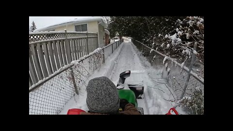 John Deere 44" SNOWBLOWER - Park snow removal!