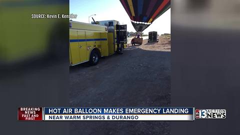 Hot air balloon makes emergency landing