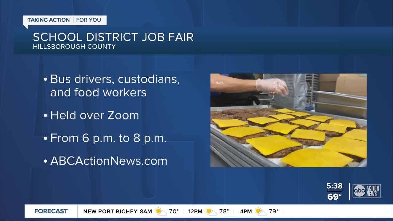 Hillsborough County Schools looking for bus drivers, custodians, food service workers at job fair