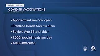 Appointments now open for COVID-19 vaccine at Hard Rock Stadium in Miami Gardens