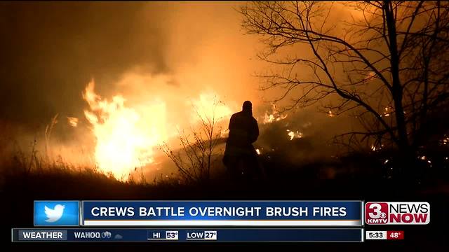 Brush fires along I-680 during wind gusts