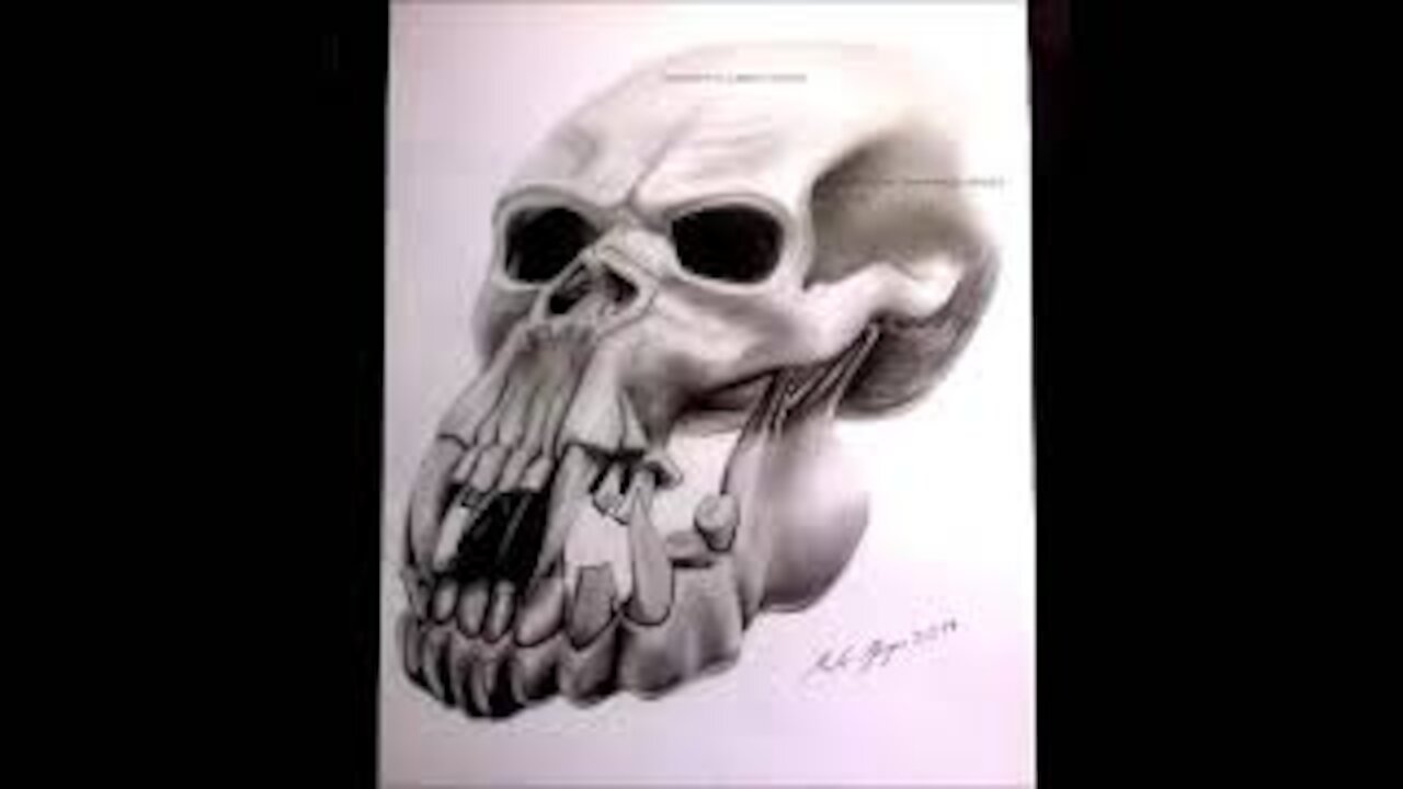 Demon Skull Drawing