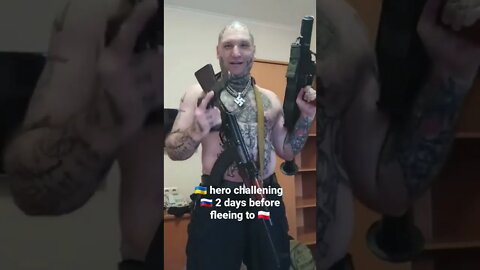 🇺🇦 hero challening 🇷🇺 2 days before fleeing to 🇵🇱