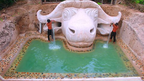 Build Beautiful Buffalo House & Swimming Pool