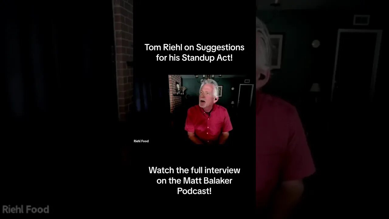 Comedian Tom Riehl on People giving him Suggestions for his Comedy #shorts