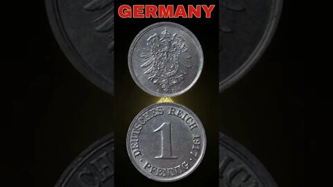 Germany 1 Pfennig 1917.#shorts #coinnotesz