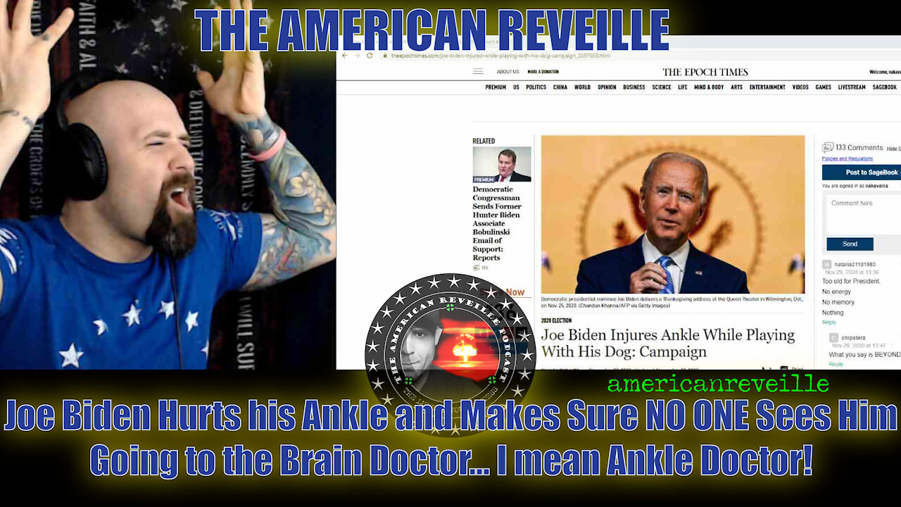 Joe Biden Hurts His Ankle & Makes Sure NO ONE Sees Him Go to the Brain Doctor...I MEAN ANKLE DOCTOR!