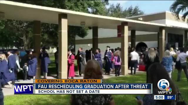 Florida Atlantic University rescheduling canceled graduation following threat