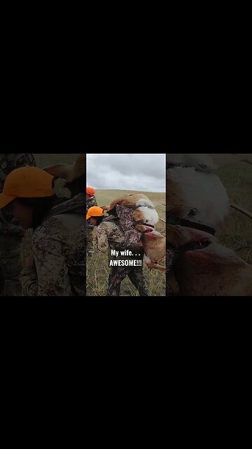 My wife. . .AWESOME!! LOVE THIS GAL!! #hunting #family #success #antelopehunting #packout #wifehunt