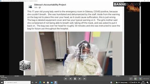 Texas Hospital, Plastic Bag over covid patients head