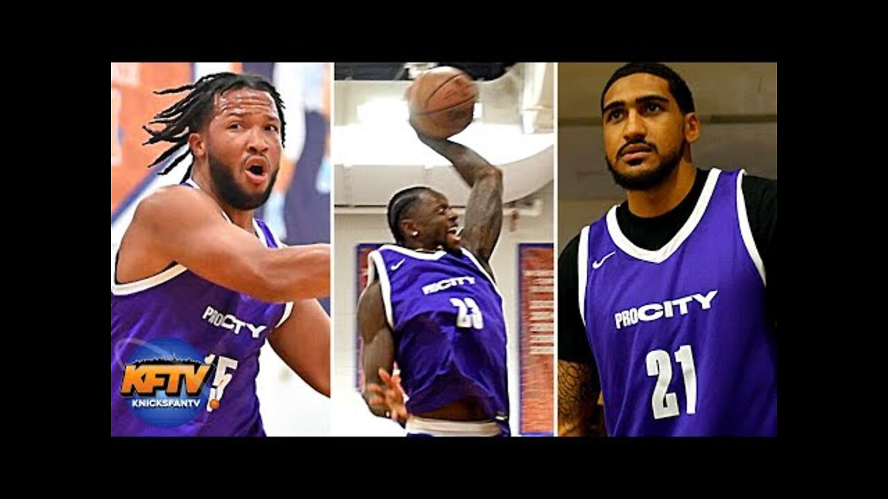 Knicks Jalen Brunson, Obi Toppin & Julius Randle Highlights From Nike Pro Am Playoffs