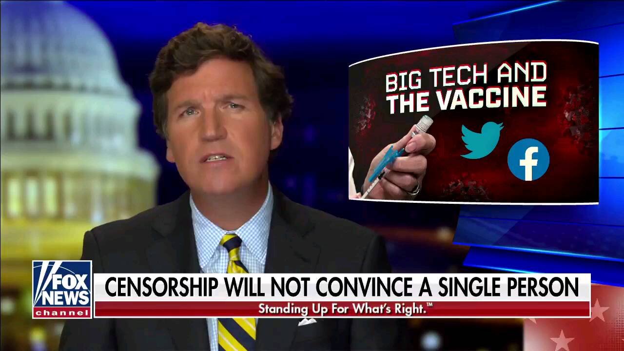 Tucker slamming the real misinformation and propaganda regime