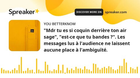 "Mdr tu es si coquin derrière ton air sage", "est-ce que tu bandes ?". Les messages lus à l'audience