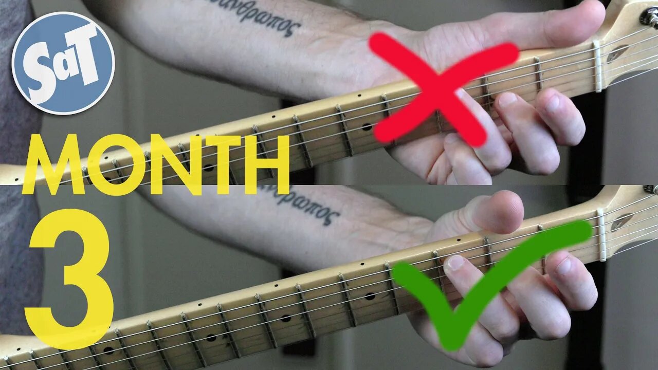 9 MONTH GUITAR CHALLENGE | Part 04 - Month Three Check-In - You're Holding it Wrong!