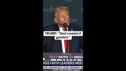 Former President Trump at concord,NC rally talking about gender he said God created 2 gender