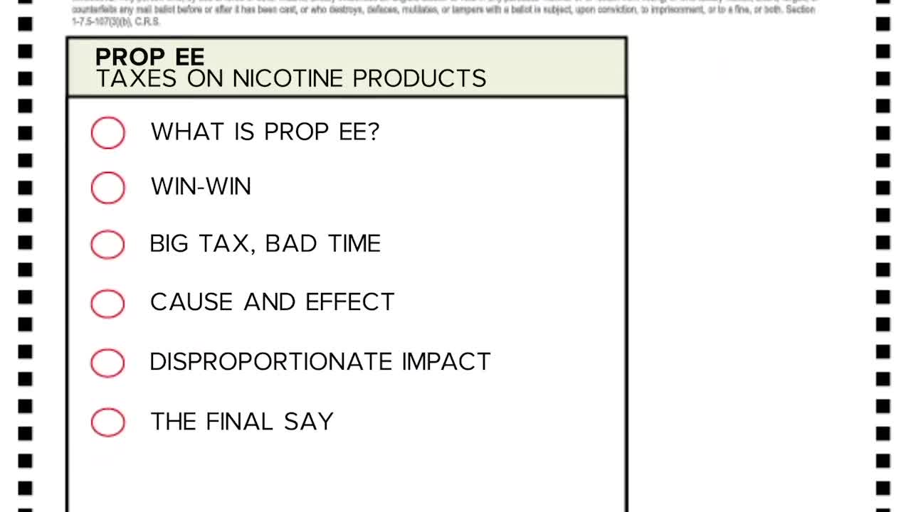 Colorado voters could decide to raise the tobacco tax for the first time in 16 years with Prop. EE
