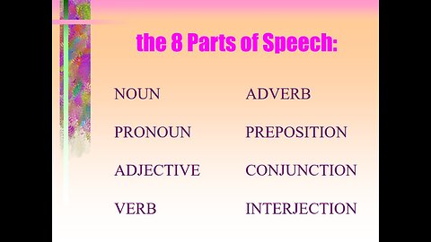 parts of speech (Completion)