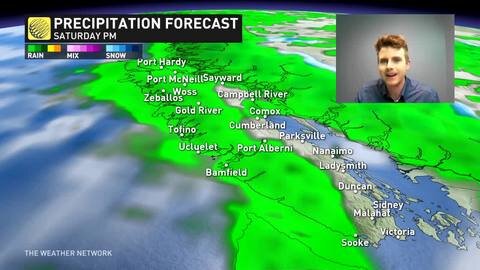 Vancouver Island, stunning first half of the week ahead, ending, not so much