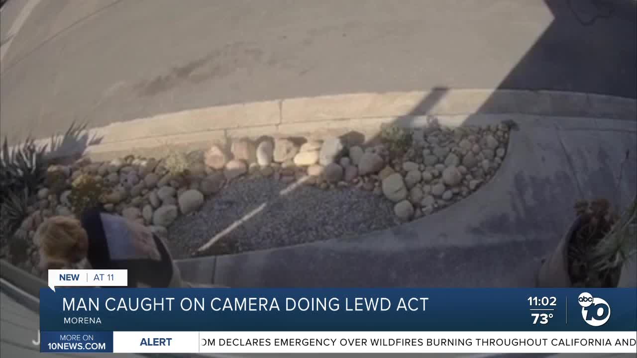 Man caught on camera doing lewd act