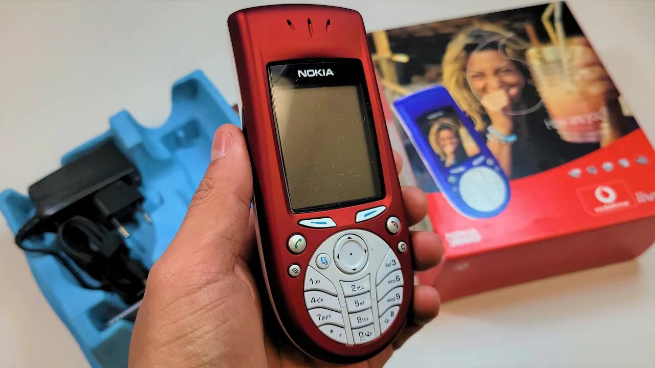 2003 Rare Nokia 3660 Red Cell Phone Unboxing Review - For Sale