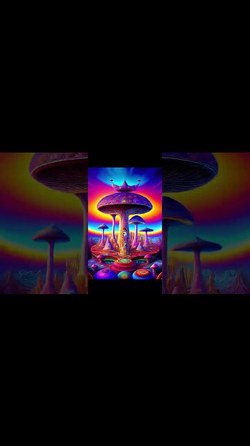 Psychedelic Mushroom🍄Pt 3 Palace art#shorts