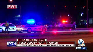 Female PBSO deputy injured in Royal Palm Beach wreck