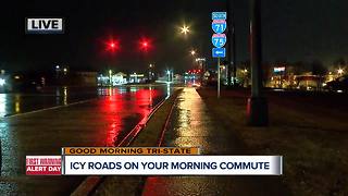 Icy roads expected for morning commute