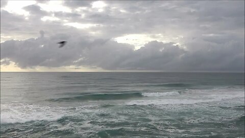 Dark sky over South Pacific.