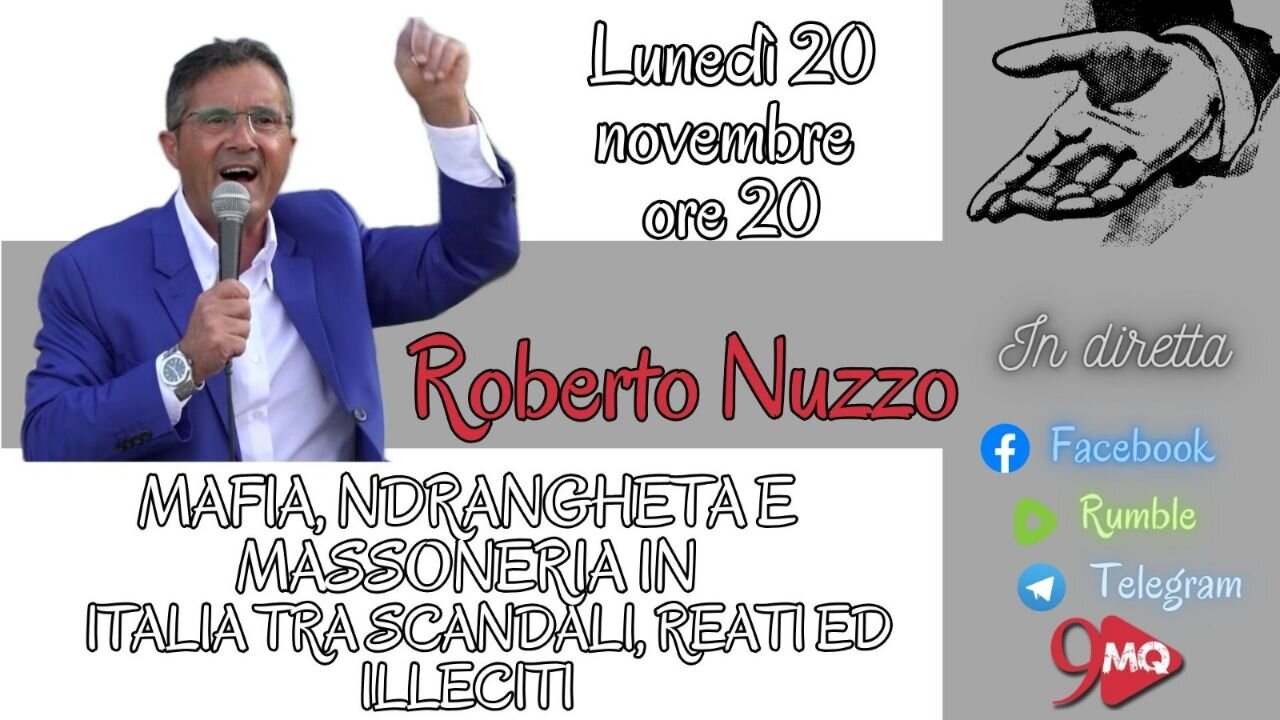 INCHIESTA PM AGOSTINO CORDOVA: LA MASSONERIA IN ITALIA E GLI INTRECCI TRA MAFIA, NDRANGHETA, VERTICI DELLE FORZE DELL'ORDINE, FORZE ARMATE E CARABINIERI