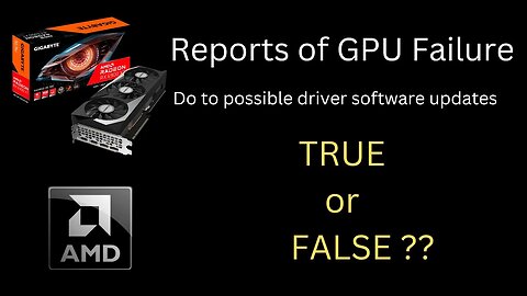 AMD GPU,s dying do to possible driver software update