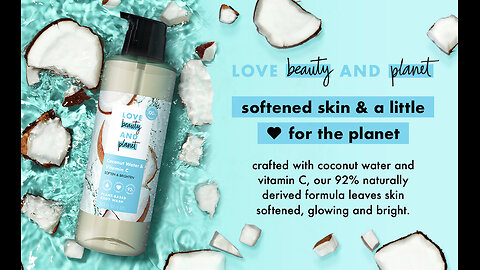 Love Beauty And Planet Body Wash Softened, Visibly Glowing Skin Coconut Water and Vitamin C