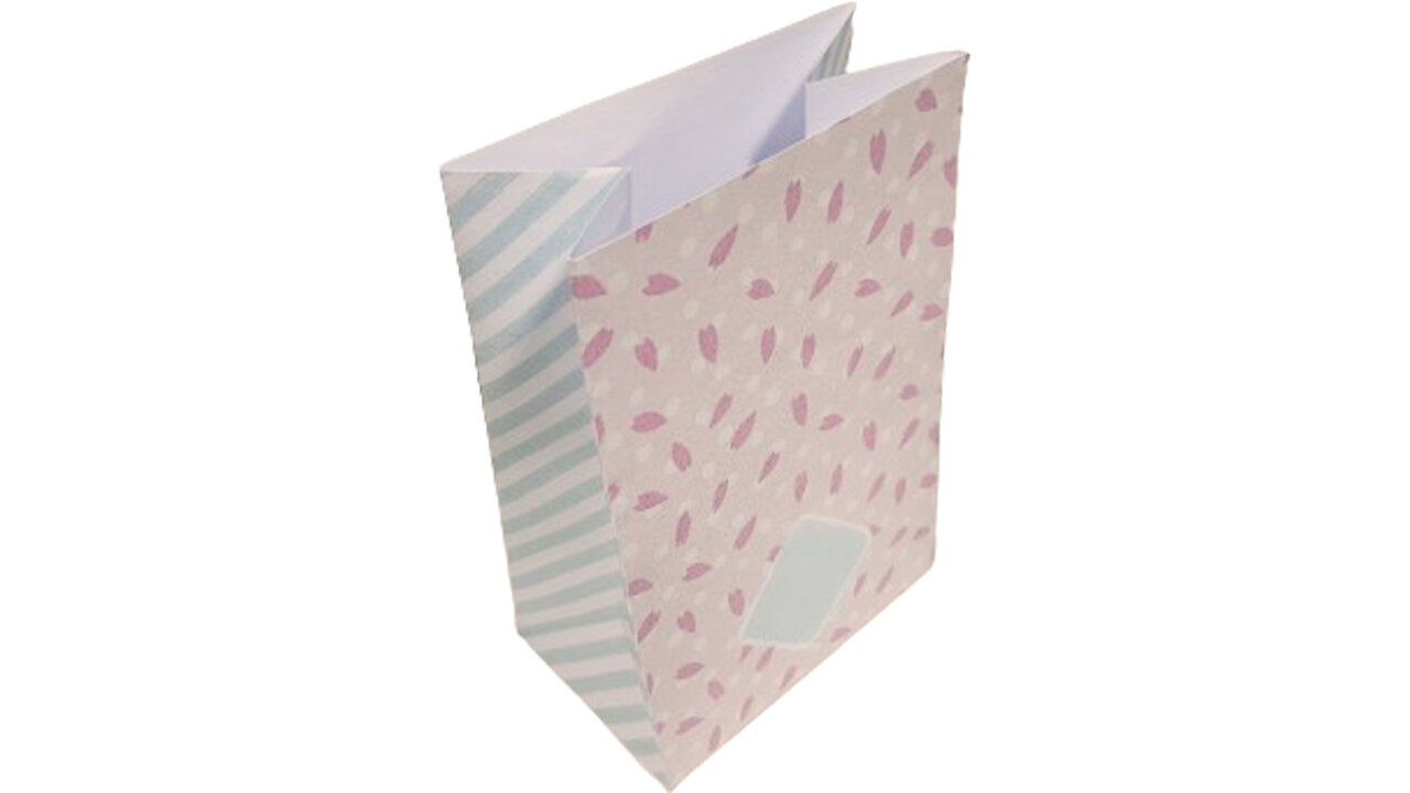 Cherry flowers paper bag/Bolsa de papel con flores de cerezo/Saco de papel flores de cereja