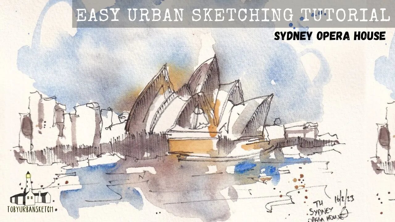 Sydney Opera House - Easy Urban Sketching Tutorial