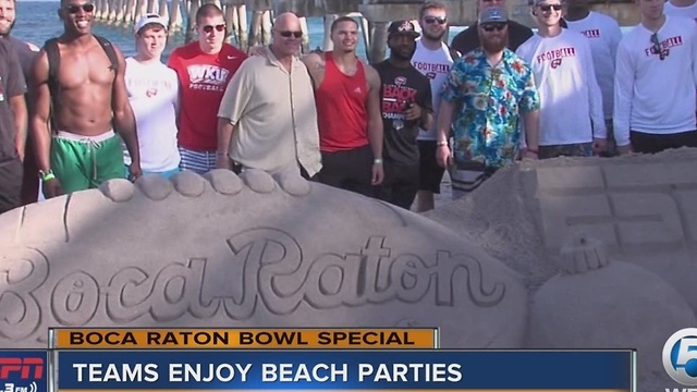 Boca Raton Bowl Teams Enjoy Beach Parties