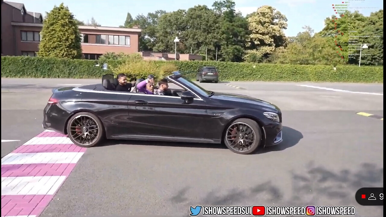 iShowSpeed Crashes Into A Car While Drifting in Belgium 😱