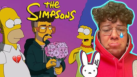 AMERICAN REACTS TO BAD BUNNY, THE SIMPSONS - TE DESEO LO MEJOR