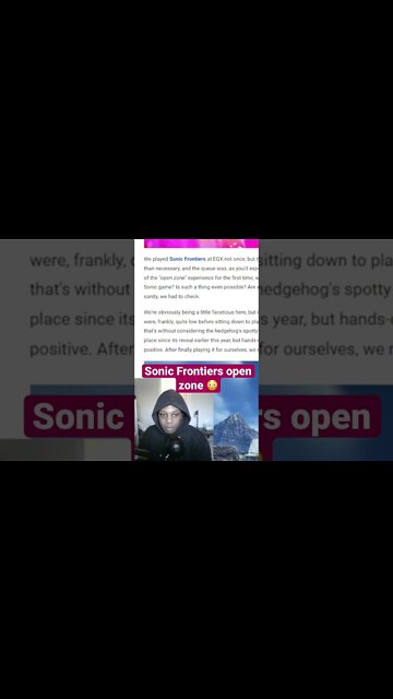 Thoughts on Sonic Frontiers at EGX #shorts #sonicfrontiers