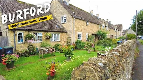 Ancient Cotswolds Village Walk || Relaxing Walk In Burford Neighbourhood