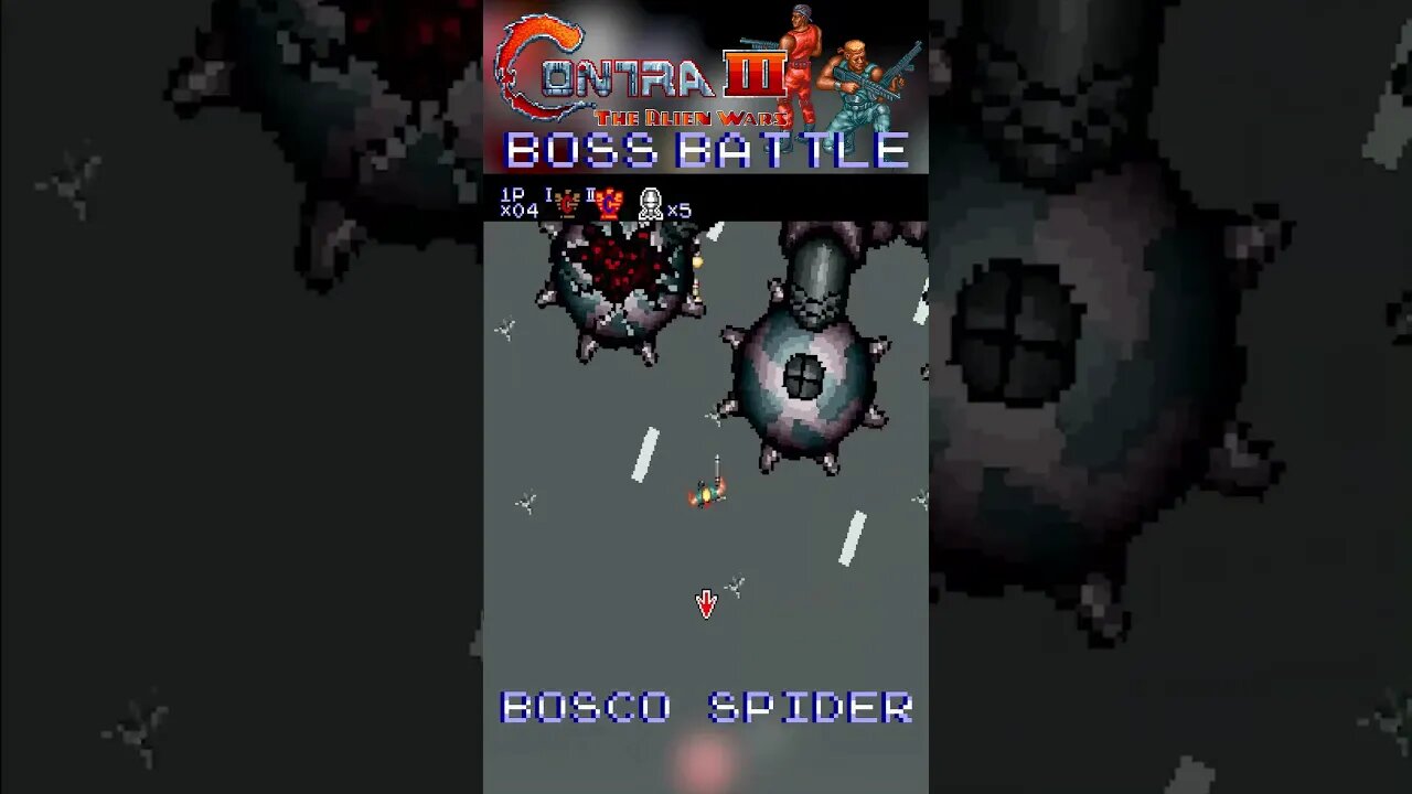 Contra III: The Alien Wars (SNES) Boss Battle - Bosco Spider #Shorts