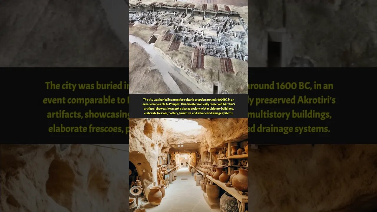 Akrotiri: Santorini's Time Capsule Revealing Aegean Secrets #shorts #ancient #history
