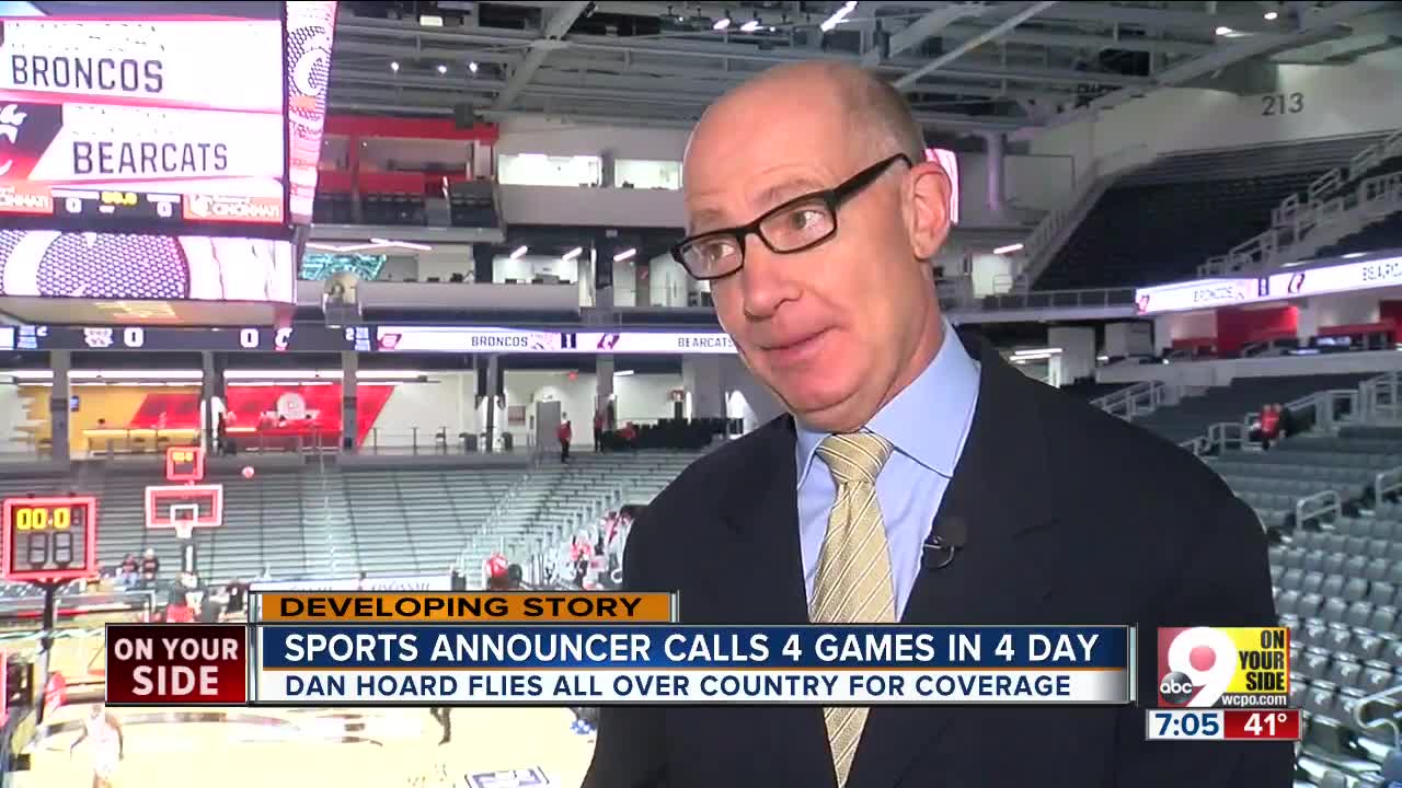 University of Cincinnati announcer calls 4 games in 4 days