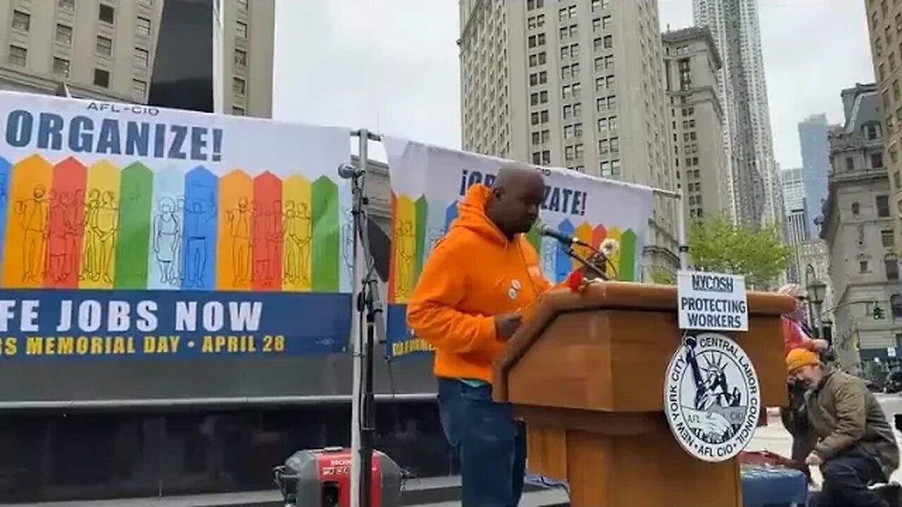 The Workers Memorial Day Foley Square 2023 hosted by @NYCOSH @CentralLaborNYC