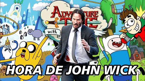 Desenhando John Wick no estilo Hora de Aventura, será que ficou bom?