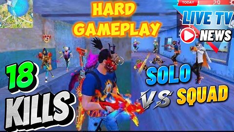 Solo vs squad 18 kills // Hard mobile gameplay 📲