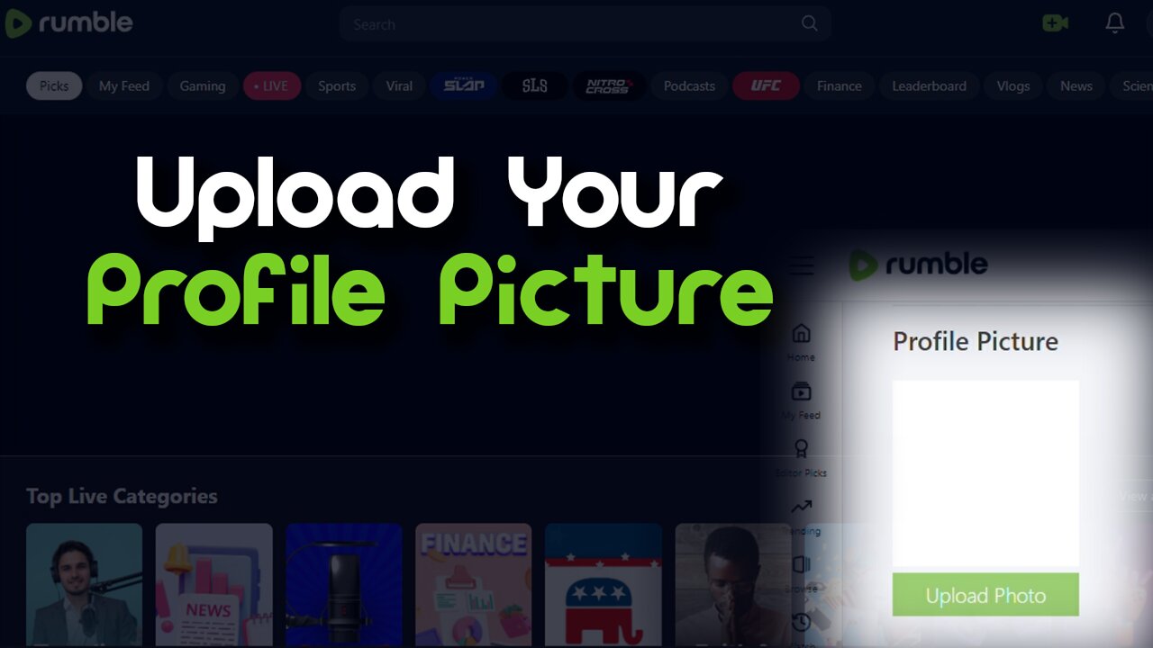 How To Upload Profile Picture On Rumble?